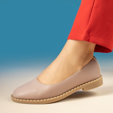 Balerini si Mocasini Dama, Balerini dama bej inchis ZLZ03589, elaza.ro