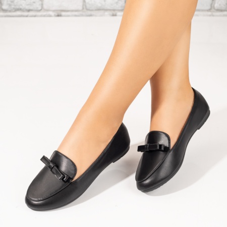 Balerini si Mocasini Dama, Mocasini dama cu talpa joasa negri ZLZ10152, elaza.ro