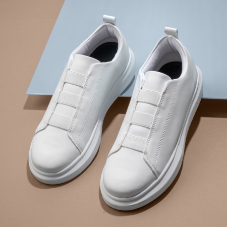 REDUCERI INCALTAMINTE, Pantofi sport barbati cu barete elastice albi ZLZ11651, elaza.ro