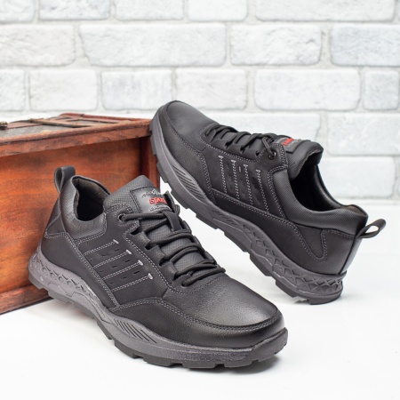Adidasi barbati, Pantofi sport barbati cu siret negri ZLZ08437, elaza.ro