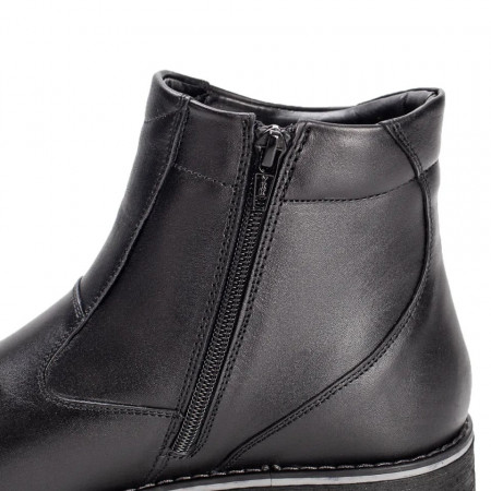 Ghete barbati negre din Piele naturala cu fermoar ZLZ02916, 2, elaza.ro