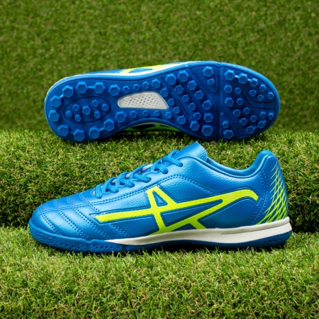 REDUCERI INCALTAMINTE, Ghete fotbal unisex pentru gazon sintetic albastre cu verde ZLZ09820, elaza.ro