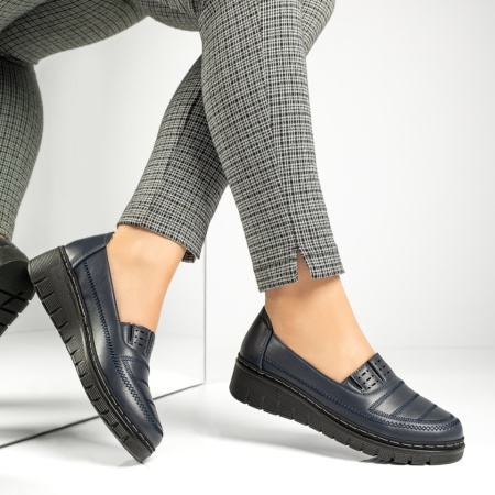 Pantofi casual dama cu platforma albastri ZLZ13047, 2, elaza.ro