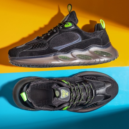 Reduceri Incaltaminte Barbati, Pantofi sport barbati cu siret negri ZLZ09489, elaza.ro