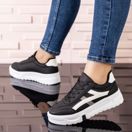 Pantofi sport dama, Tenisi dama albi cu alb si portocaliu ZLZ09711, elaza.ro