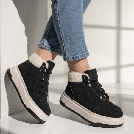 Ghete sport dama cu fermoar negre ZLZ12602, 2, elaza.ro