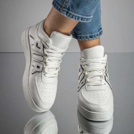 Ghete sport dama, Ghete sport dama cu siret albe ZLZ11845, elaza.ro