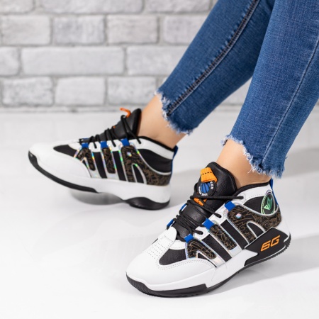 REDUCERI INCALTAMINTE, Ghete sport unisex albe cu negru ZLZ07538, elaza.ro