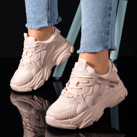 Pantofi sport dama, Pantofi dama sport cu talpa groasa roz ZLZ09491, elaza.ro