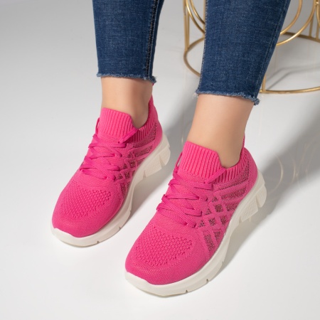 Pantofi dama sport din material textil roz ZLZ11523, 2, elaza.ro
