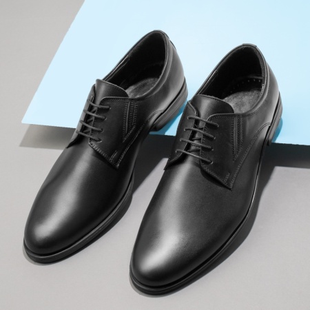 Pantofi eleganti barbati cu siret negri din Piele naturala ZLZ11628, 2, elaza.ro