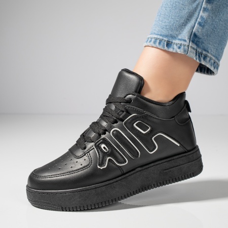 Ghete sport dama, Ghete sport dama cu siret negre ZLZ11845, elaza.ro