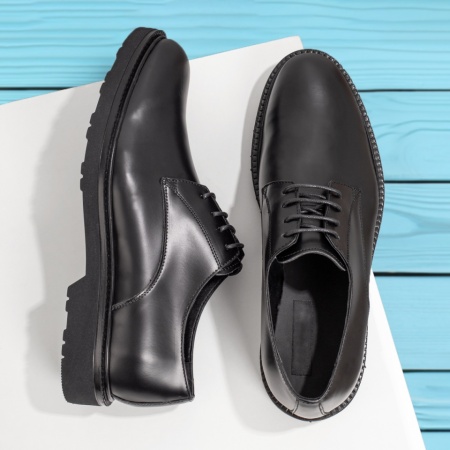 Pantofi casual barbati negri din Piele naturala ZLZ10613, 3, elaza.ro