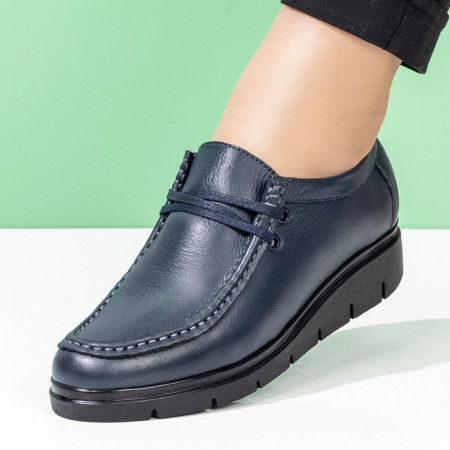 Pantofi casual dama cu platforma albastri din Piele naturala Suhr, 2, elaza.ro