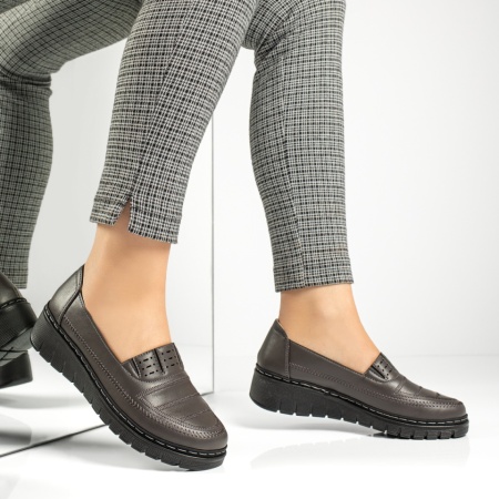 Pantofi casual dama cu platforma gri ZLZ13047, 2, elaza.ro