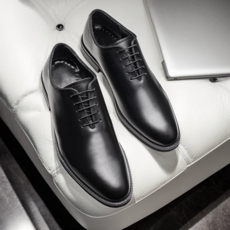 Pantofi barbati, Pantofi eleganti barbati cu siret negri din Piele naturala ZLZ11569, elaza.ro