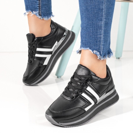 REDUCERI INCALTAMINTE, Pantofi sport dama negri cu alb ZLZ09966, elaza.ro