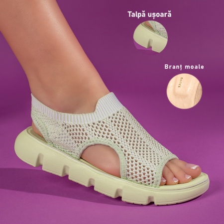 REDUCERI INCALTAMINTE, Sandale dama verzi cu talpa joasa ZLZ11344, elaza.ro