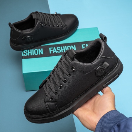 Adidasi barbati, Pantofi sport barbati cu siret elastic negri ZLZ13975, elaza.ro