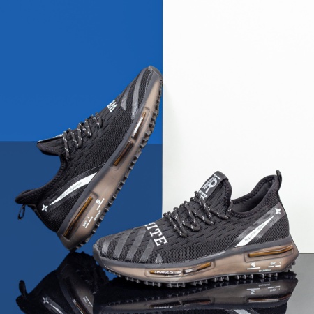 Reduceri Incaltaminte Barbati, Pantofi sport barbati negri cu siret ZLZ07890, elaza.ro