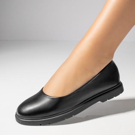 Balerini si Mocasini Dama, Balerini dama cu talpa joasa negri ZLZ11656, elaza.ro