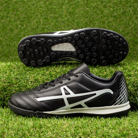 REDUCERI INCALTAMINTE, Ghete fotbal unisex pentru gazon sintetic negre cu alb ZLZ09820, elaza.ro
