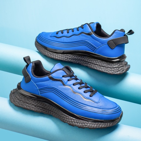Reduceri Incaltaminte Barbati, Pantofi barbati sport albastri cu negru ZLZ10192, elaza.ro