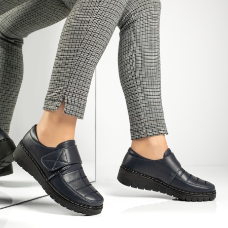 Pantofi casual dama cu platforma si inchidere cu scai albastri ZLZ13050, 2, elaza.ro