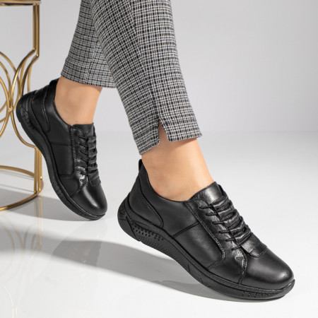 Pantofi dama casual negri din Piele naturala ZLZ11466, 2, elaza.ro