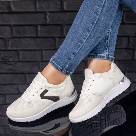 Pantofi sport dama, Pantofi sport dama albi ZLZ09722, elaza.ro