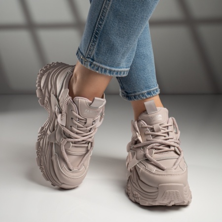 Pantofi sport dama cu talpa groasa mov ZLZ11698, 2, elaza.ro
