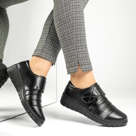 Pantofi casual dama cu platforma si inchidere cu scai negri ZLZ13049, 2, elaza.ro