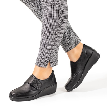 Pantofi dama casual, Pantofi casual dama negri cu platforma si scai ZLZ10084, elaza.ro
