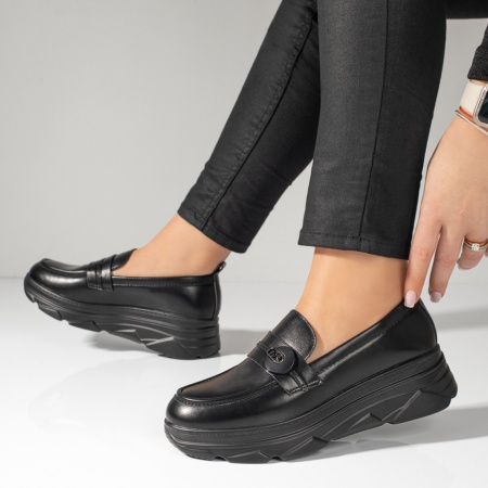 Pantofi casual dama negri cu talpa groasa ZLZ10970, 2, elaza.ro