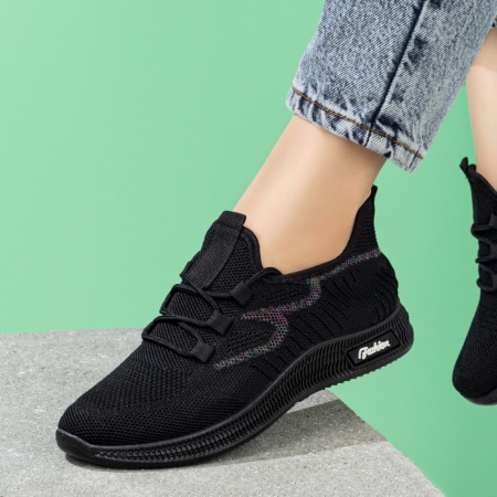 Pantofi dama sport cu siret negri ZLZ08062, 2, elaza.ro