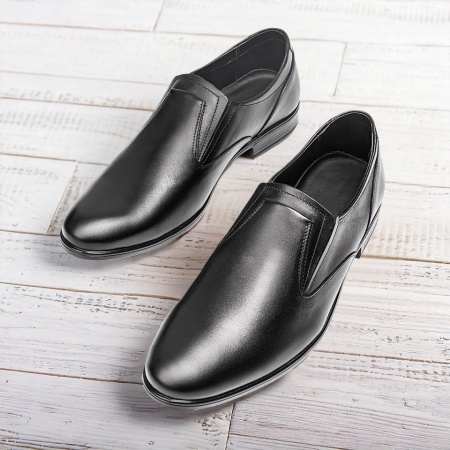 Pantofi barbati, Pantofi eleganti barbati negri din Piele naturala ZLZ11563, elaza.ro
