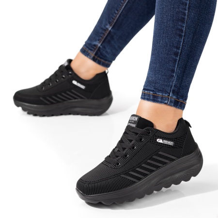 REDUCERI INCALTAMINTE, Pantofi sport dama cu talpa groasa negri ZLZ05758, elaza.ro
