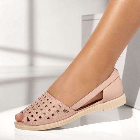 Sandale dama, Sandale dama cu perforatii roz ZLZ13851, elaza.ro