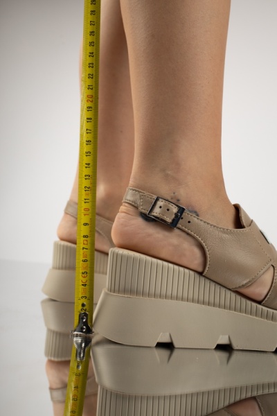Sandale dama cu platforma bej din Piele naturala ZLZ13747, 2, elaza.ro