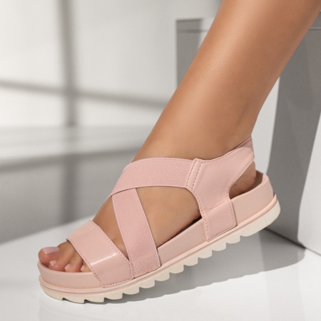 Sandale dama, Sandale dama cu platforma roz ZLZ13864, elaza.ro