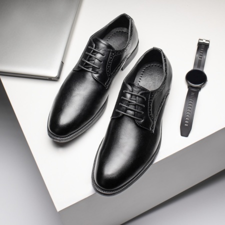 Pantofi barbati, Pantofi barbati eleganti negri cu siret ZLZ09629, elaza.ro