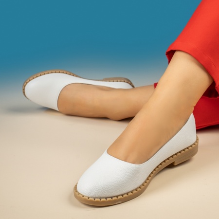 Balerini si Mocasini Dama, Balerini dama albi ZLZ03589, elaza.ro