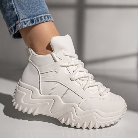 Ghete dama sport albe ZLZ12195, 2, elaza.ro