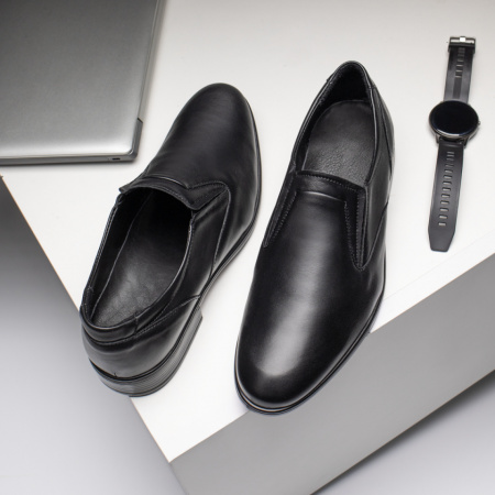 Pantofi barbati eleganti negri din Piele naturala ZLZ09407, 2, elaza.ro
