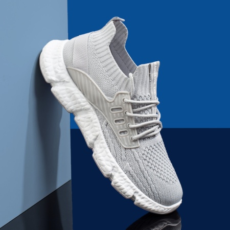 Reduceri Incaltaminte Barbati, Pantofi sport barbati gri cu siret ZLZ08656, elaza.ro