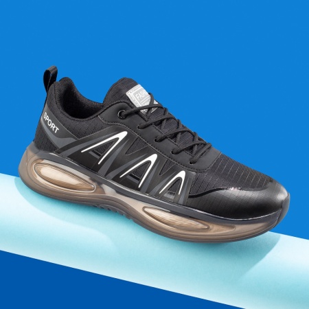 Reduceri Incaltaminte Barbati, Pantofi sport negri cu alb barbati ZLZ10018, elaza.ro