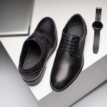 Pantofi barbati eleganti cu siret negri din Piele naturala ZLZ09408, 2, elaza.ro