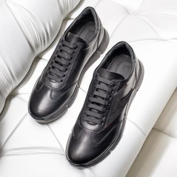 Pantofi casual barbati cu talpa joasa negri din Piele naturala ZLZ12135, 1, elaza.ro