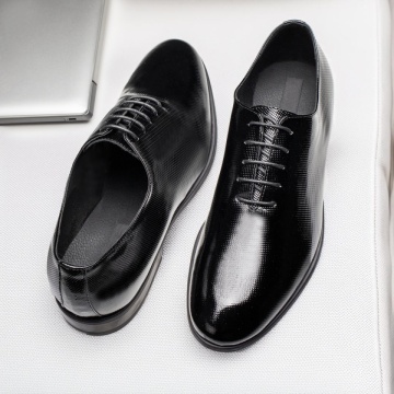 Pantofi negri eleganti barbati din Piele naturala cu aspect lucios ZLZ11899, 2, elaza.ro