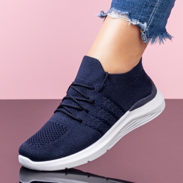 Pantofi sport dama albastri cu siret ZLZ08186, 1, elaza.ro
